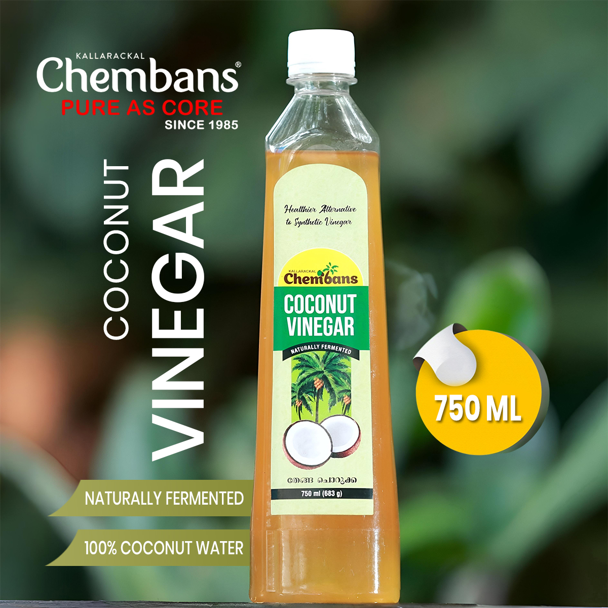 Chembans Coconut Vinegar - 750ML